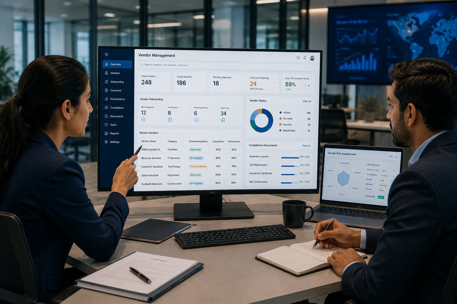Vendor management dashboard
